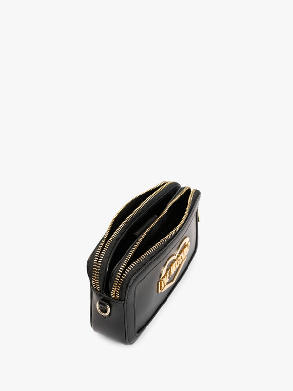 Large Black Zip Around Wallet On A Chain