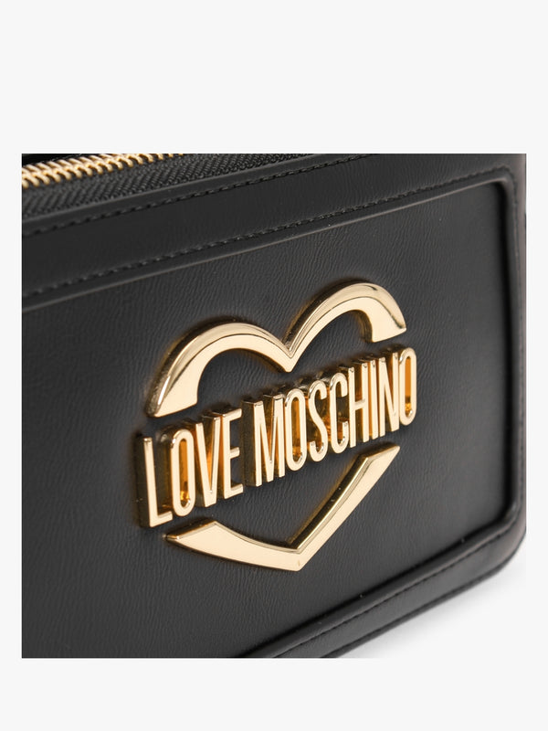 Large Black Zip Around Wallet On A Chain