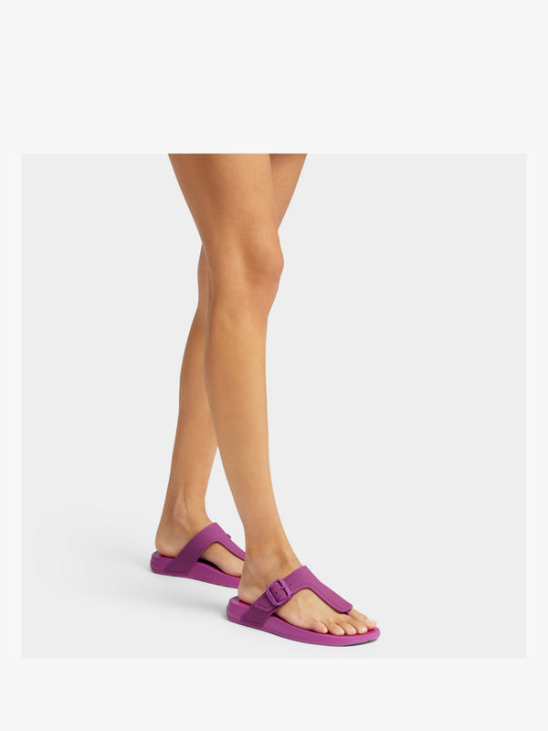 Iqushion Adjustable Buckle Miami Violet Flip Flops