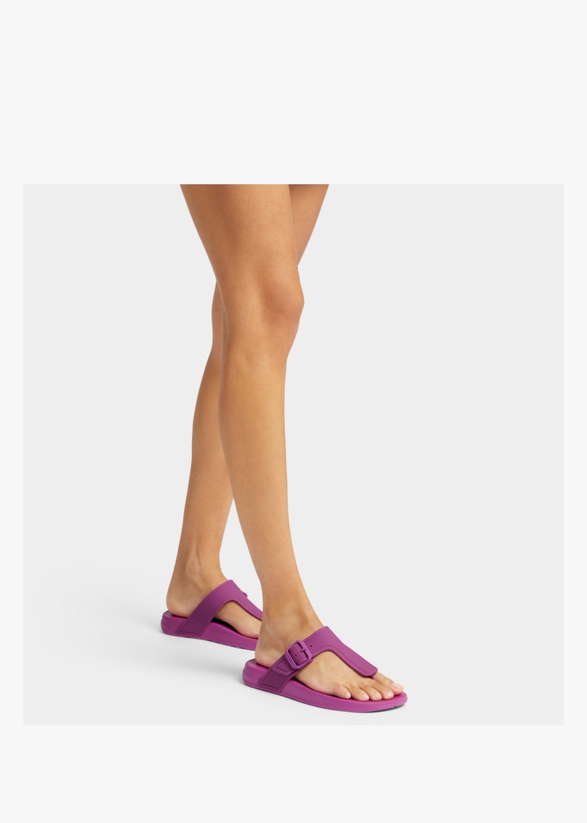 Iqushion Adjustable Buckle Miami Violet Flip Flops
