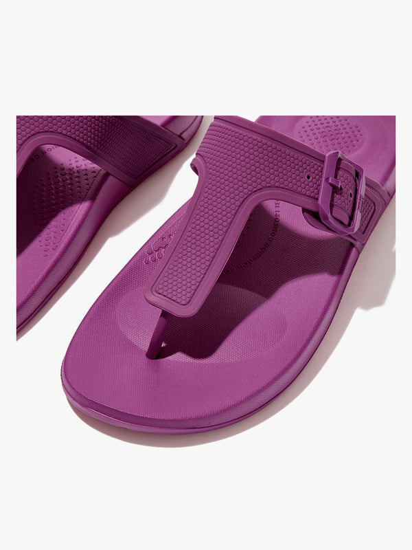 Iqushion Adjustable Buckle Miami Violet Flip Flops