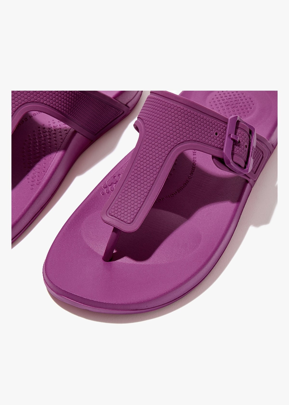 Iqushion Adjustable Buckle Miami Violet Flip Flops