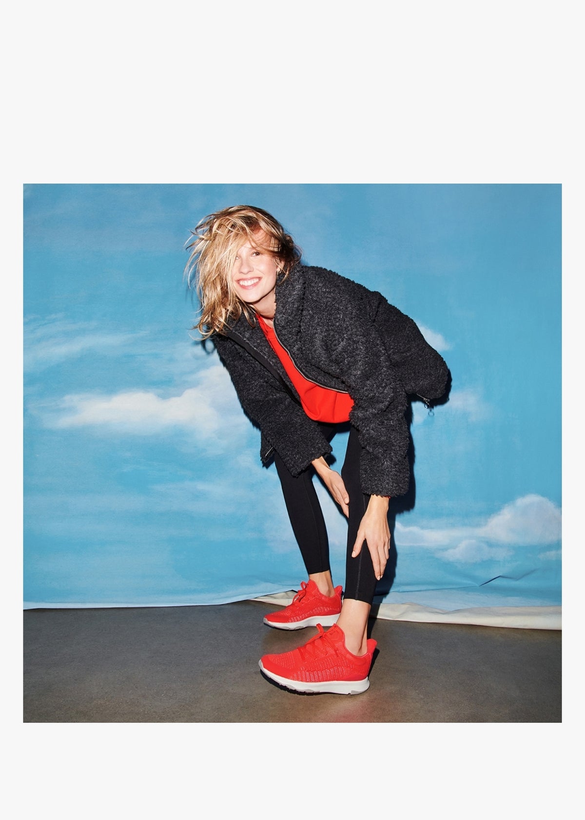 Vitamin FFX Knit Neon Orange Red Trainers