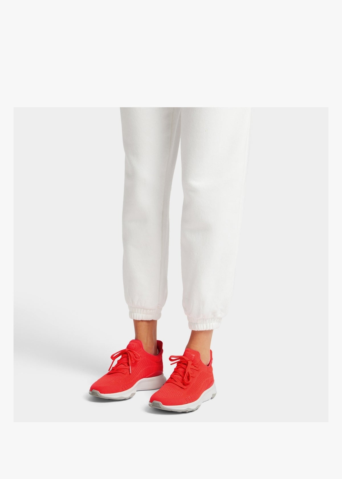 Vitamin FFX Knit Neon Orange Red Trainers