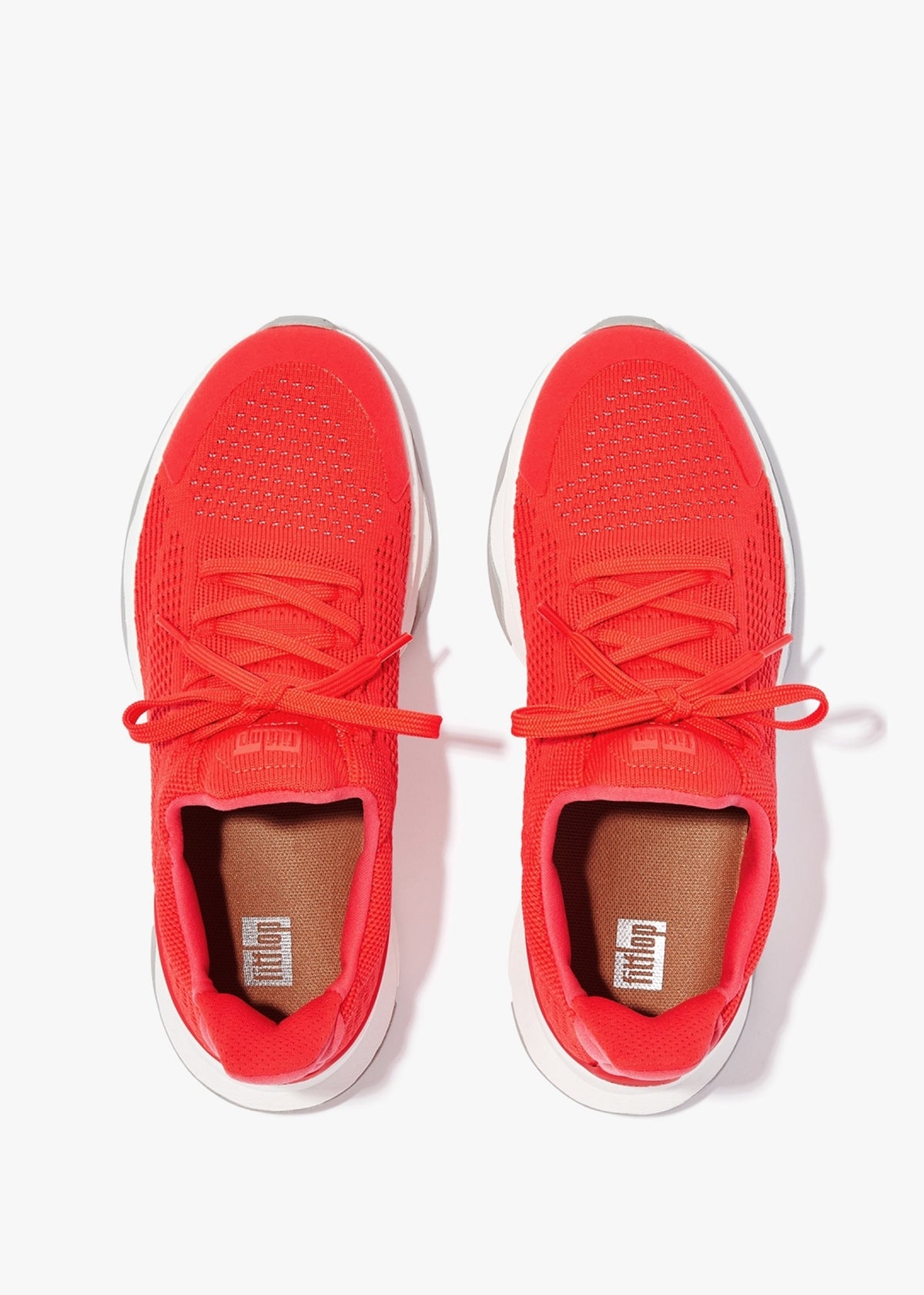 Vitamin FFX Knit Neon Orange Red Trainers