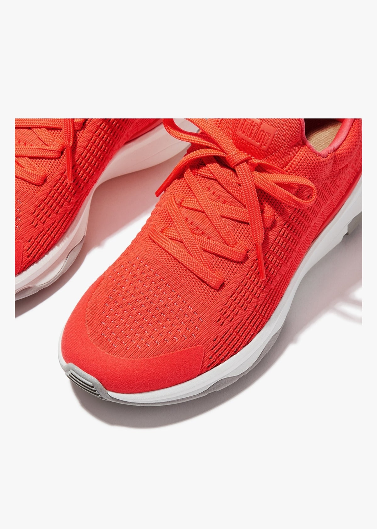 Vitamin FFX Knit Neon Orange Red Trainers