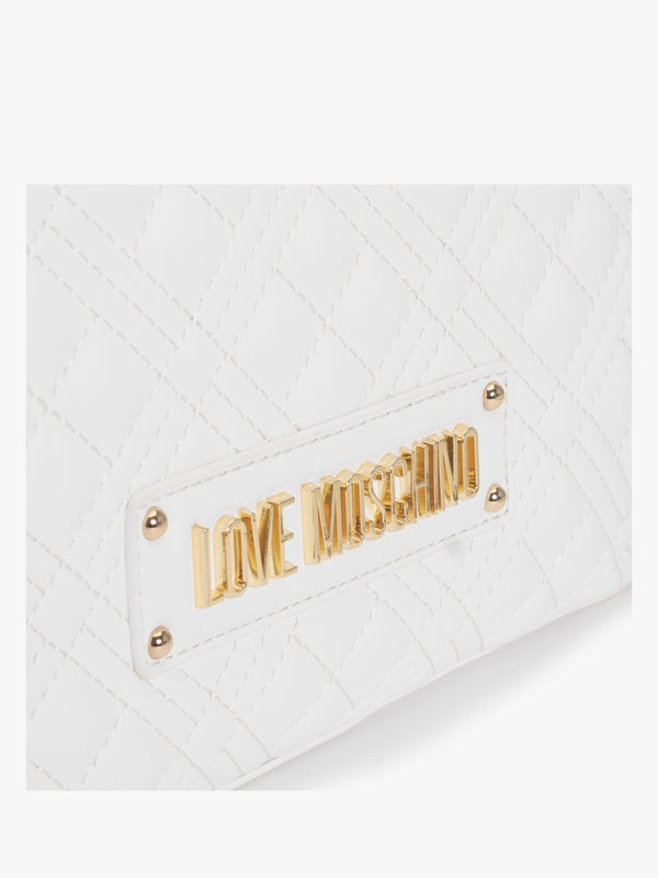 Diamond Quilt Off White Shopper Bag