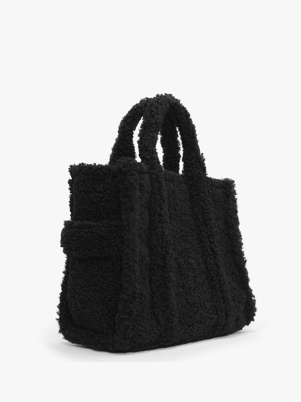 The Teddy Medium Black Tote Bag