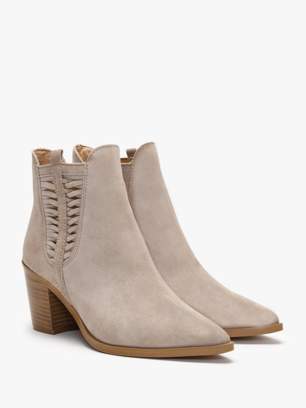 Oakland Dessert Suede Lattice Ankle Boots