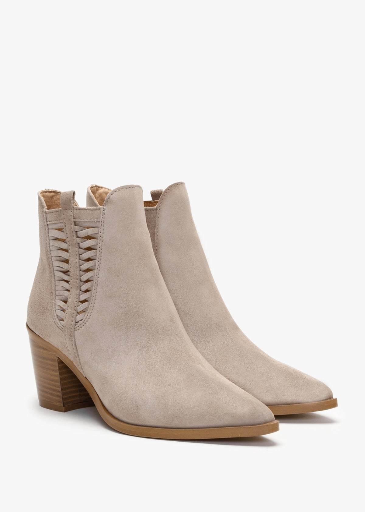 Oakland Dessert Suede Lattice Ankle Boots