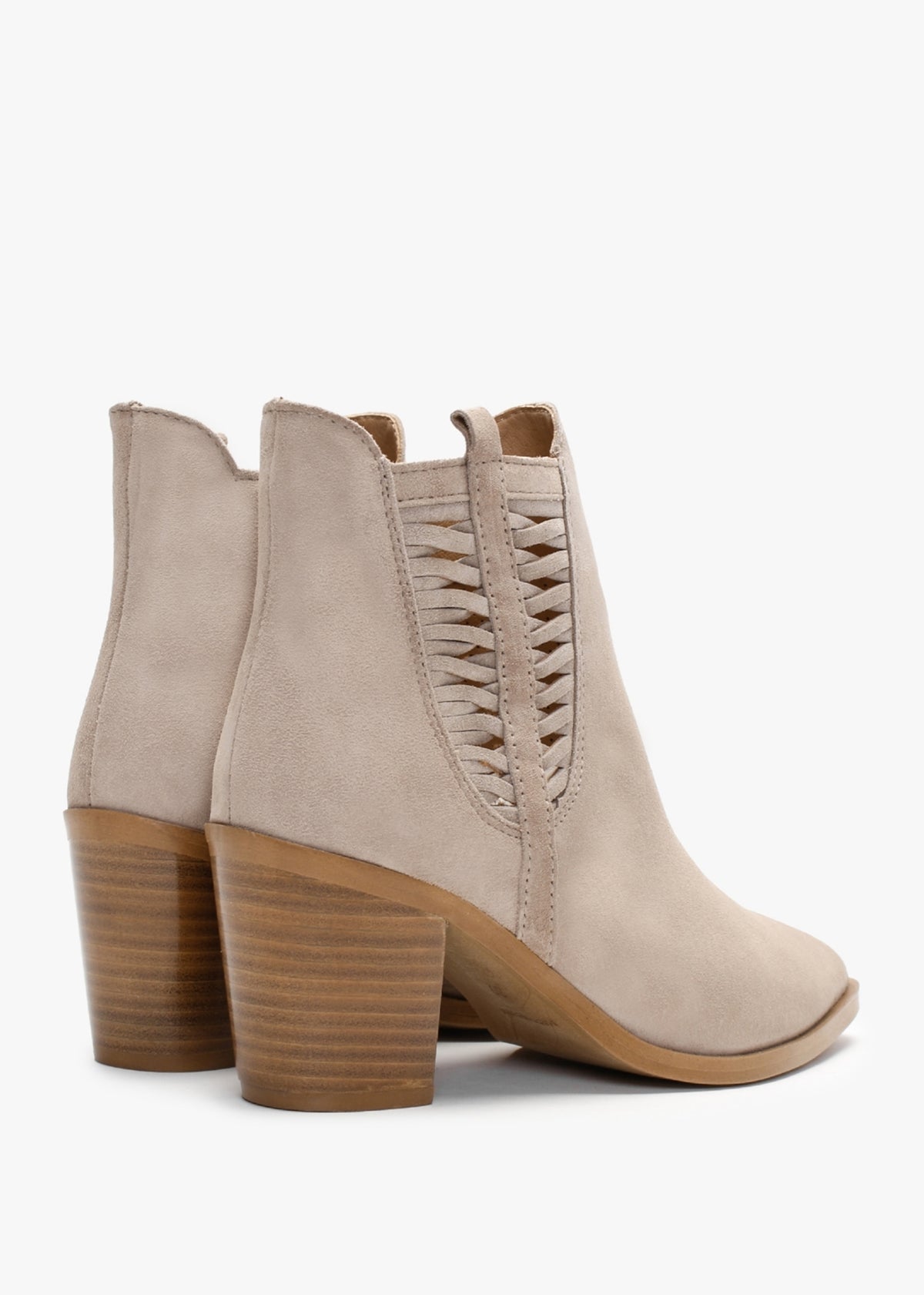 Oakland Dessert Suede Lattice Ankle Boots