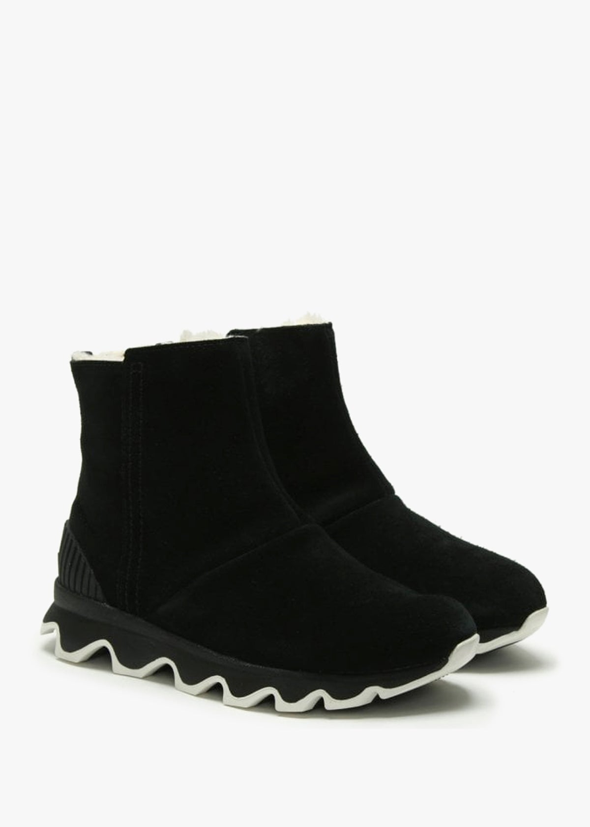 Kinetic Black Suede Short Boots