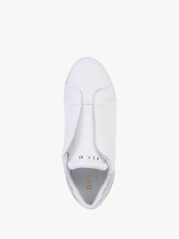 Sibslip Silver Leather Flatform Trainers