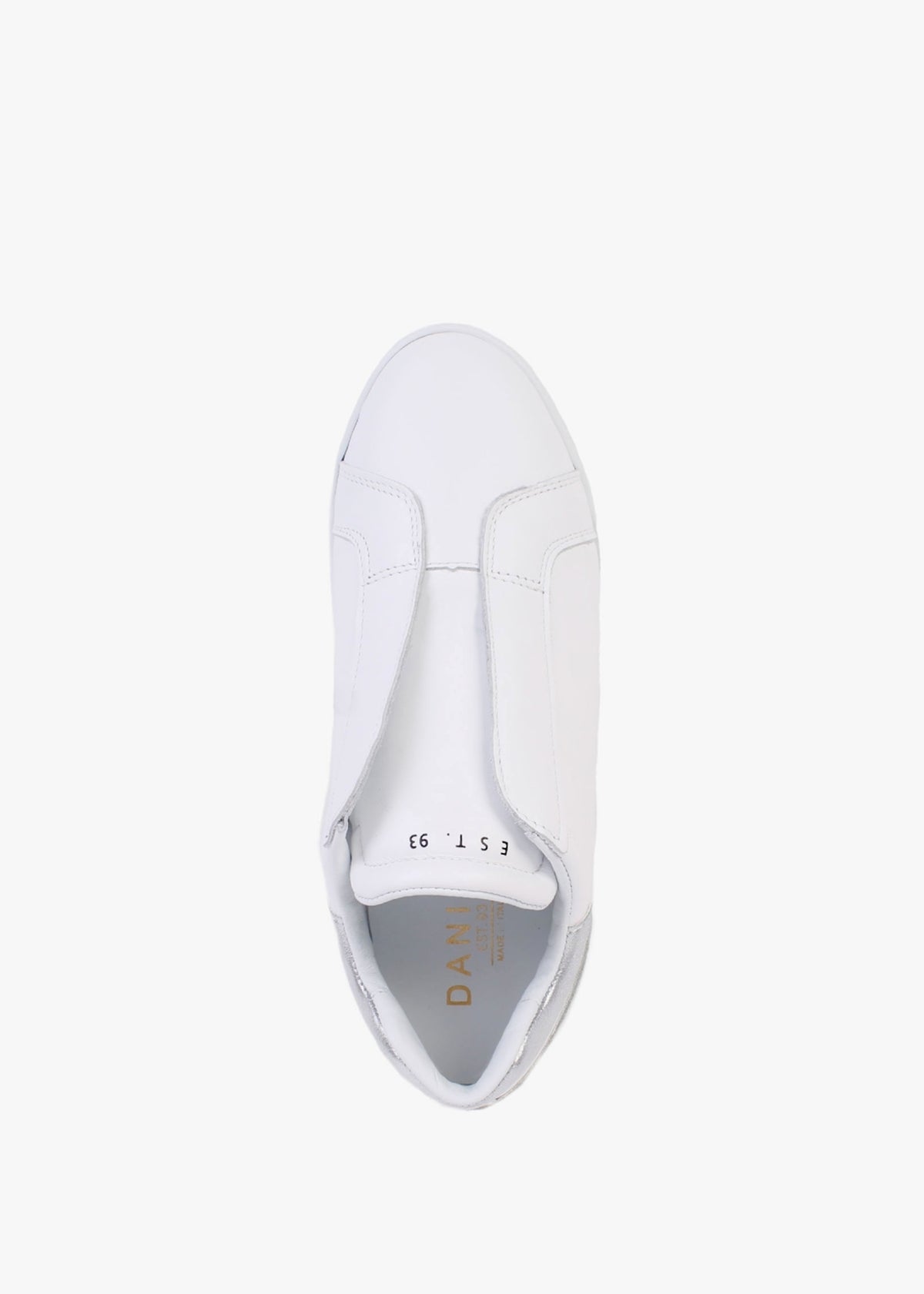 Sibslip Silver Leather Flatform Trainers