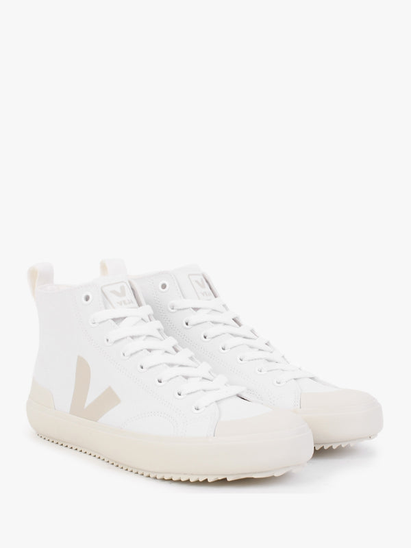 Nova Vegan Canvas White Pierre High Top Trainers