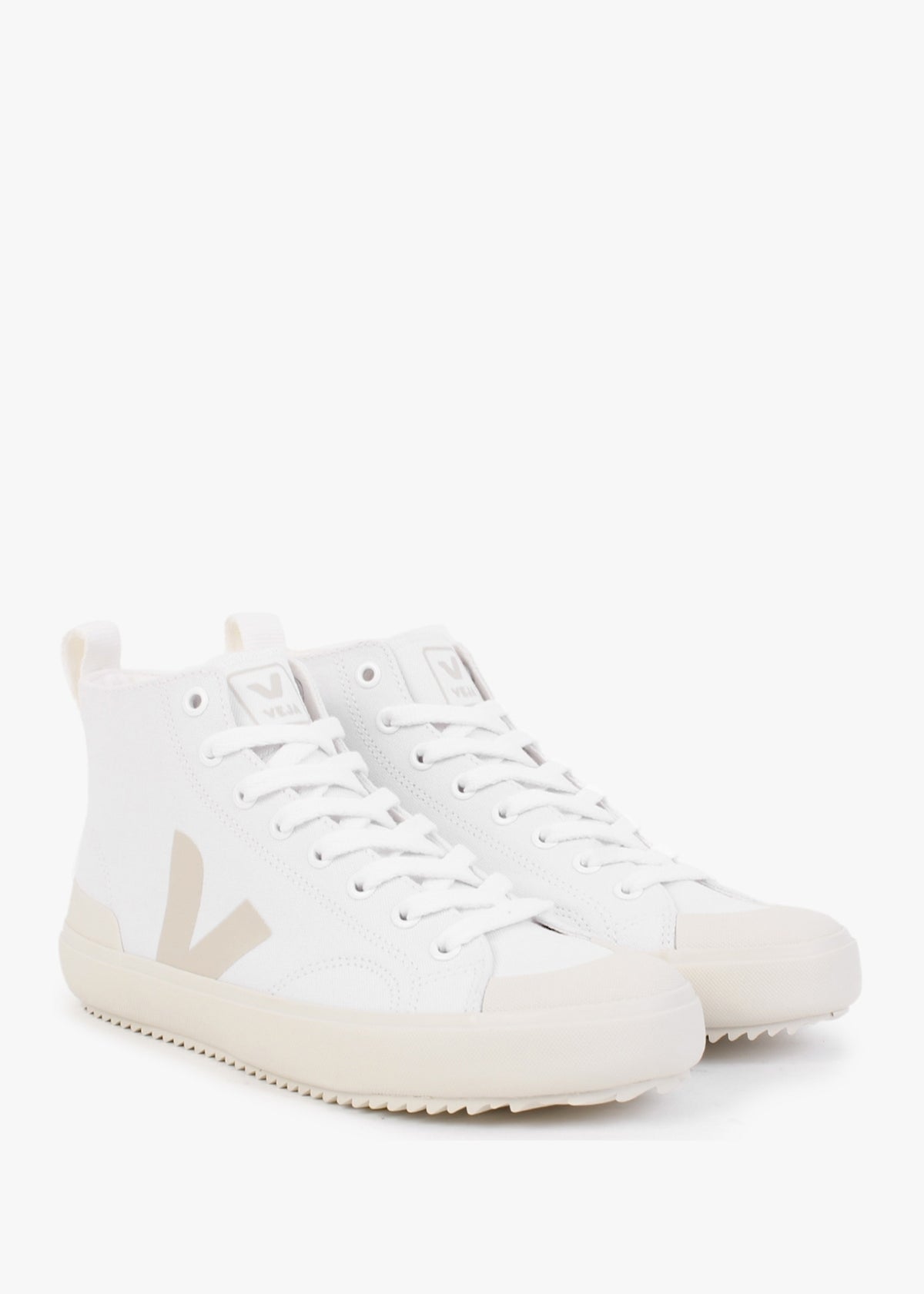 Nova Vegan Canvas White Pierre High Top Trainers