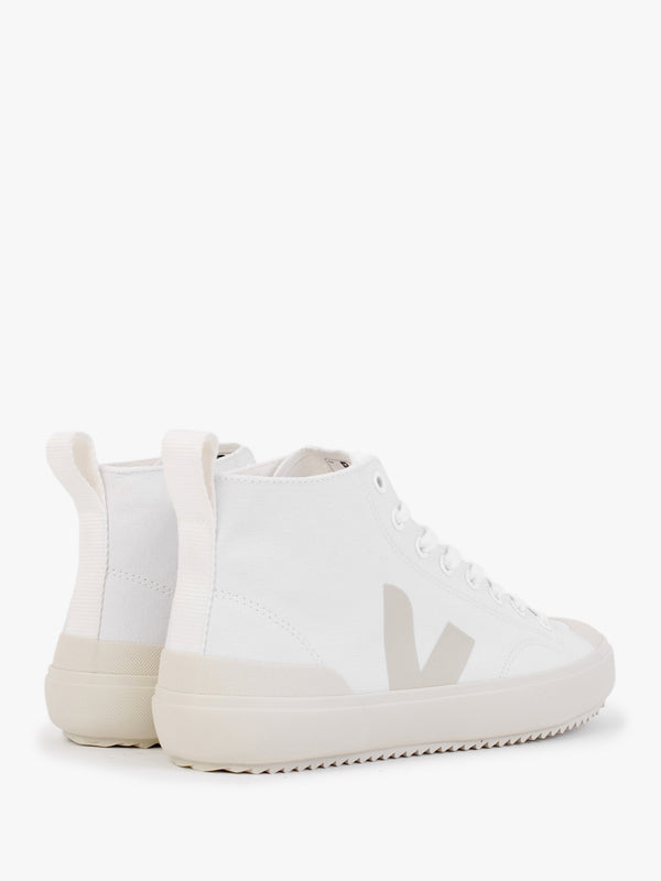 Nova Vegan Canvas White Pierre High Top Trainers