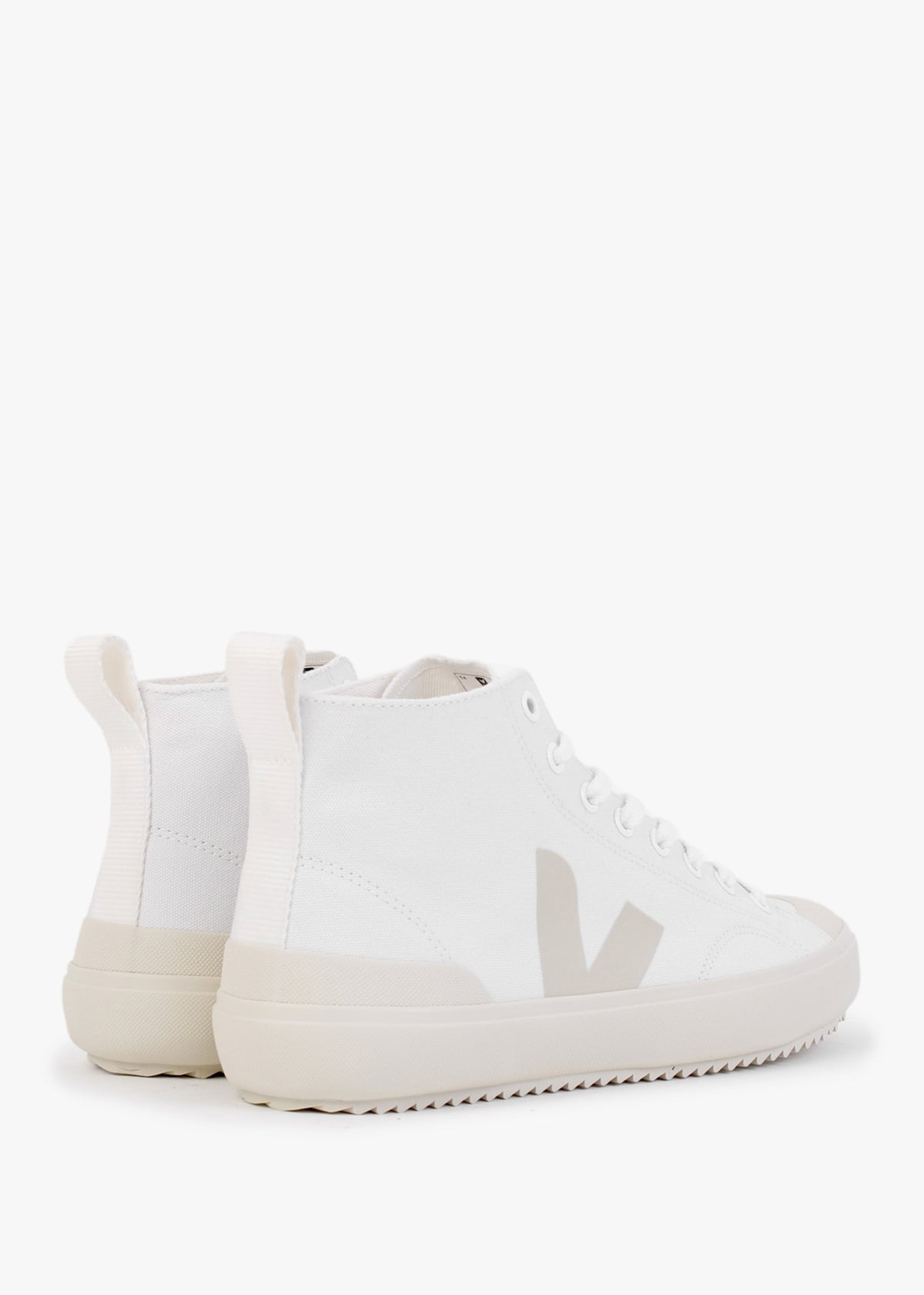 Nova Vegan Canvas White Pierre High Top Trainers