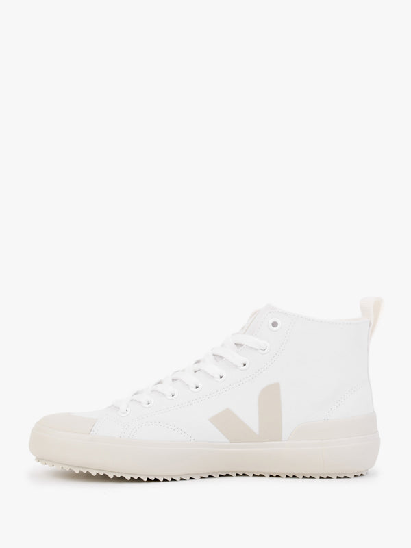 Nova Vegan Canvas White Pierre High Top Trainers