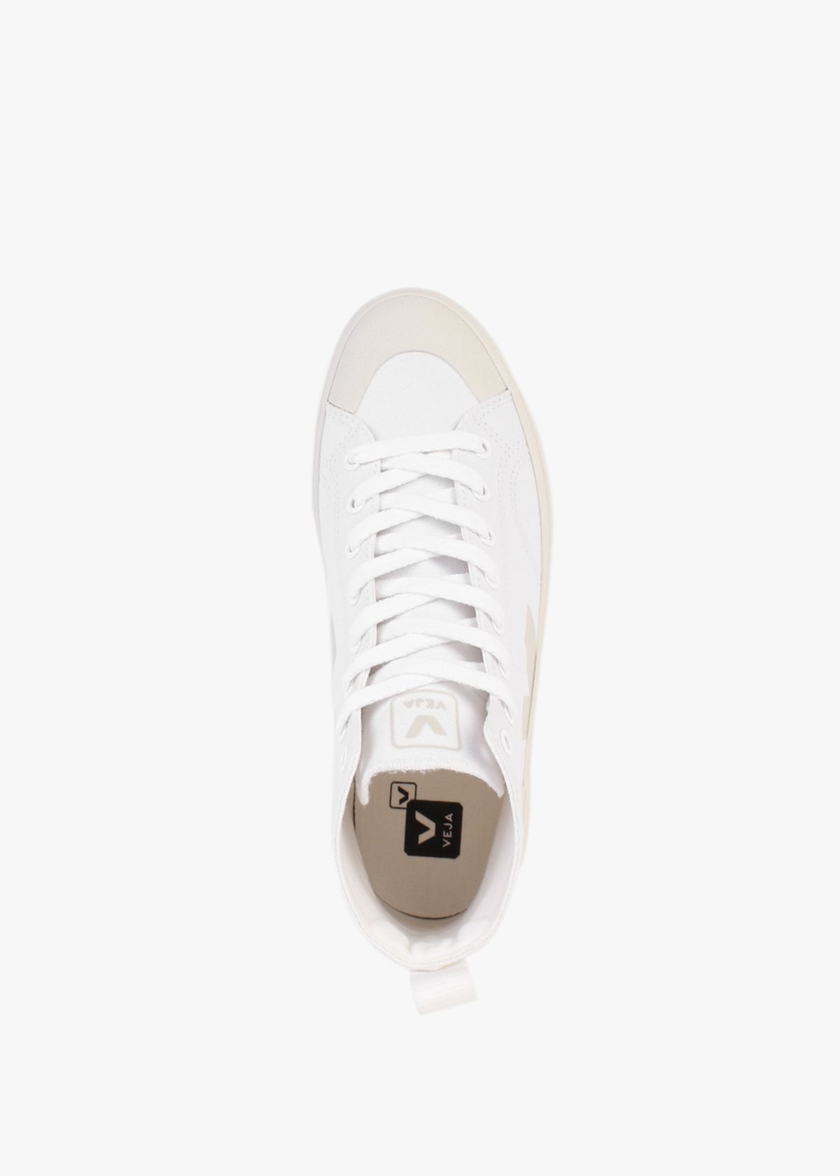 Nova Vegan Canvas White Pierre High Top Trainers