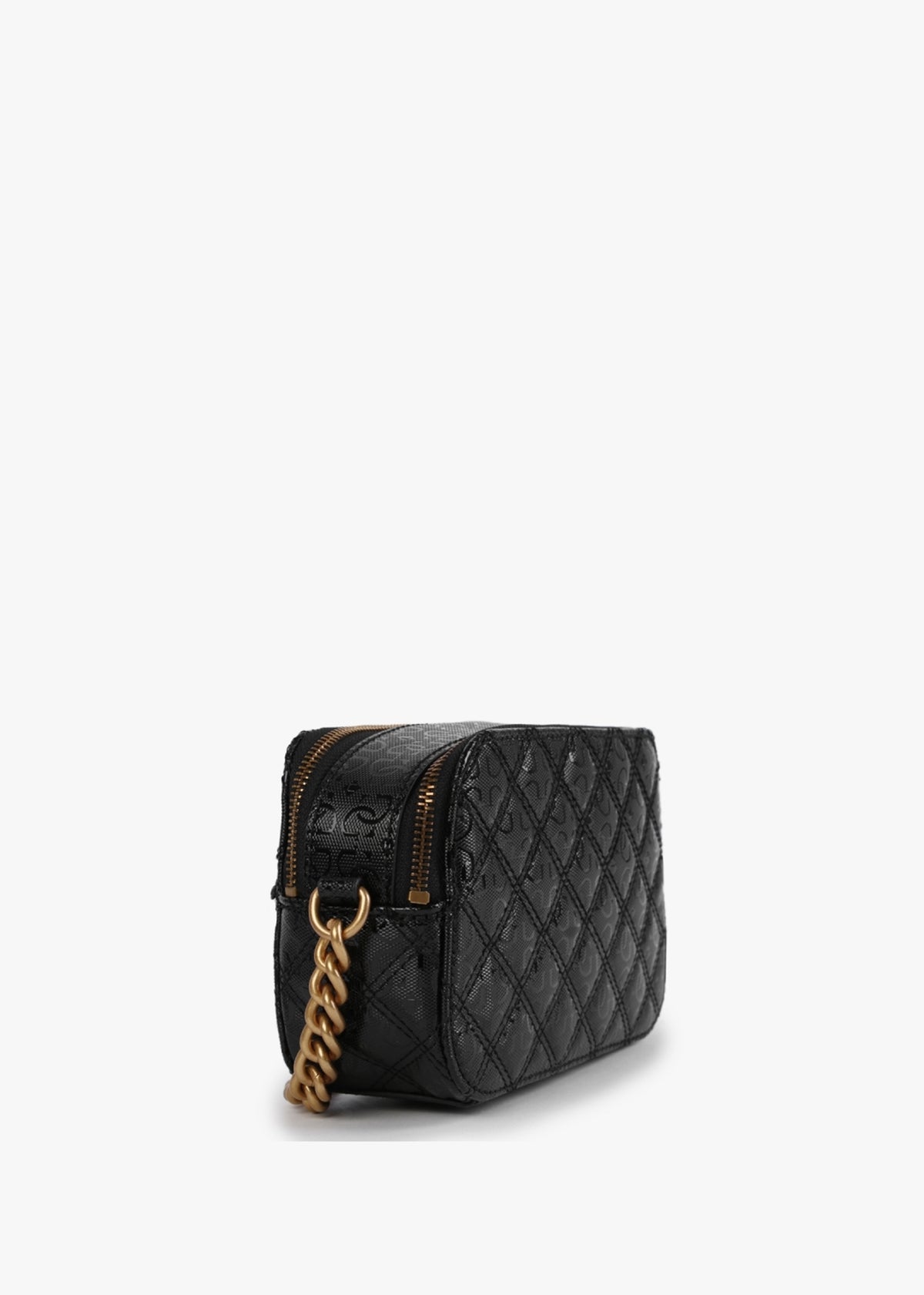 Noelle Quilt Black Logo Cross-Body Camera Bag