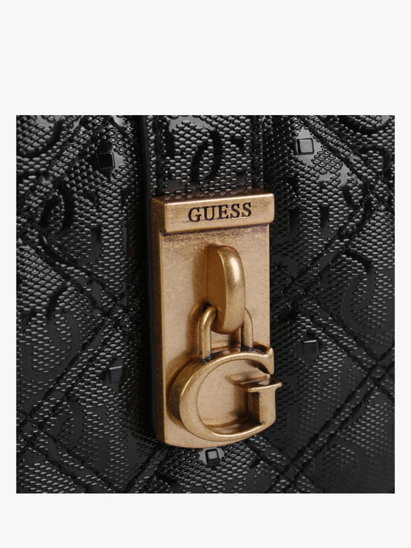 Noelle Quilt Black Logo Cross-Body Camera Bag