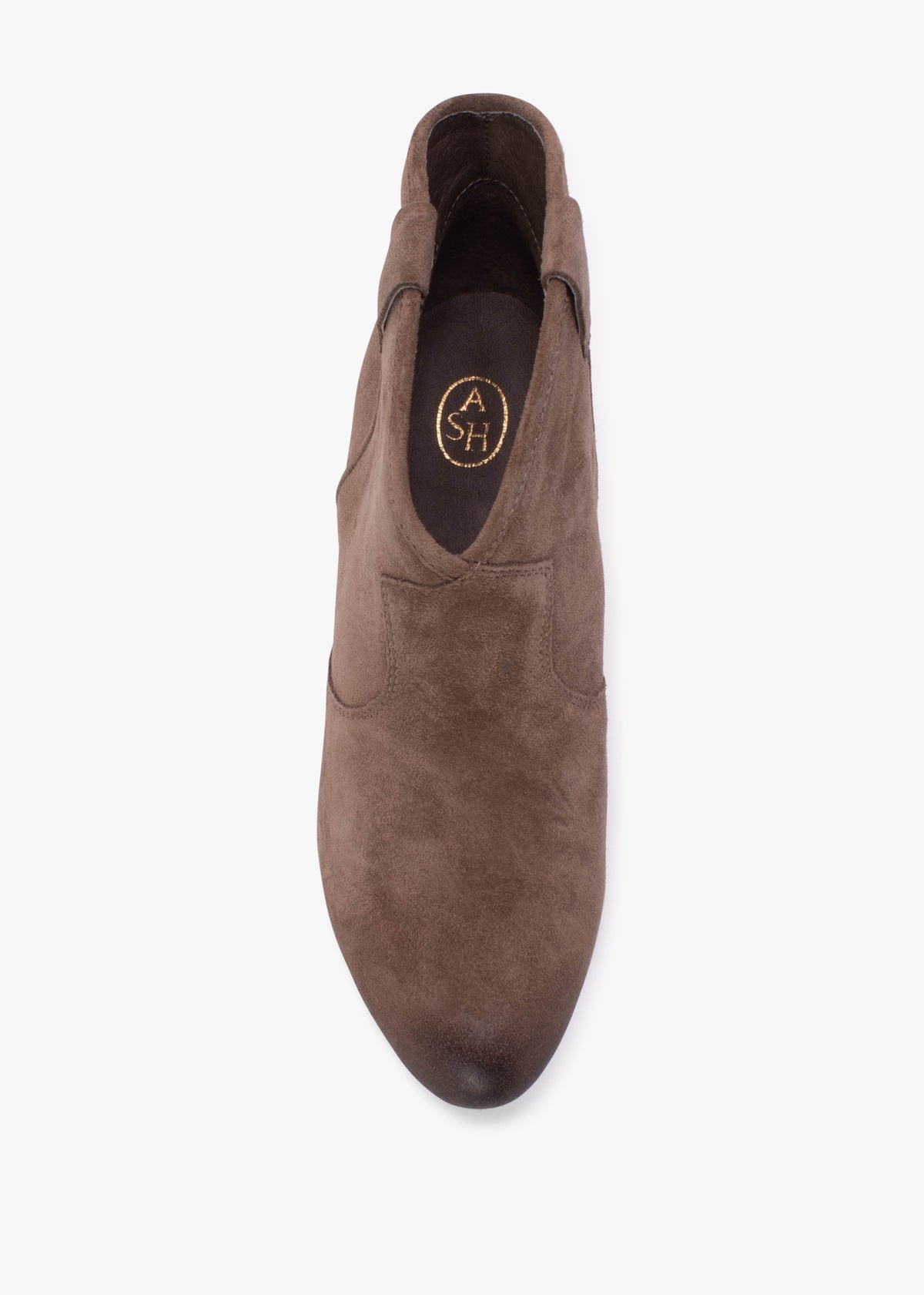 Jalouse Taupe Suede Western Ankle Boots