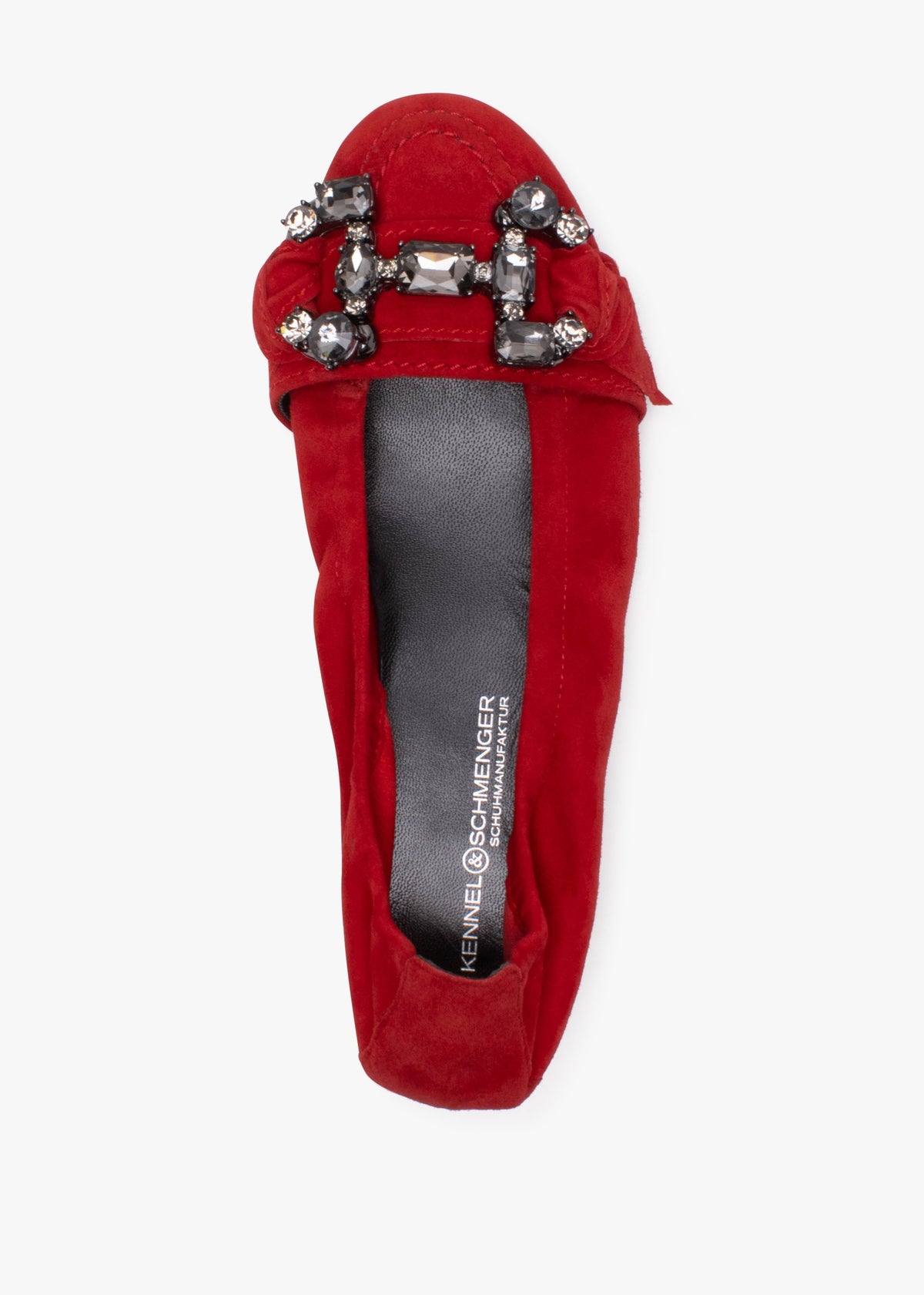 Malu Jewel Embellished Rosso Smoke Suede Pumps