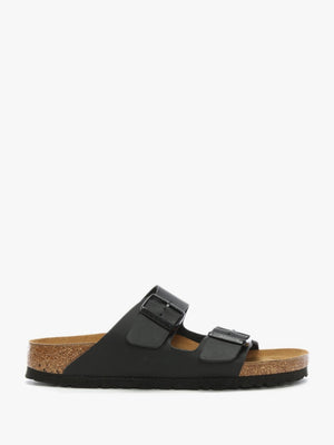 Arizona Birko-Flor Black Two Bar Mules