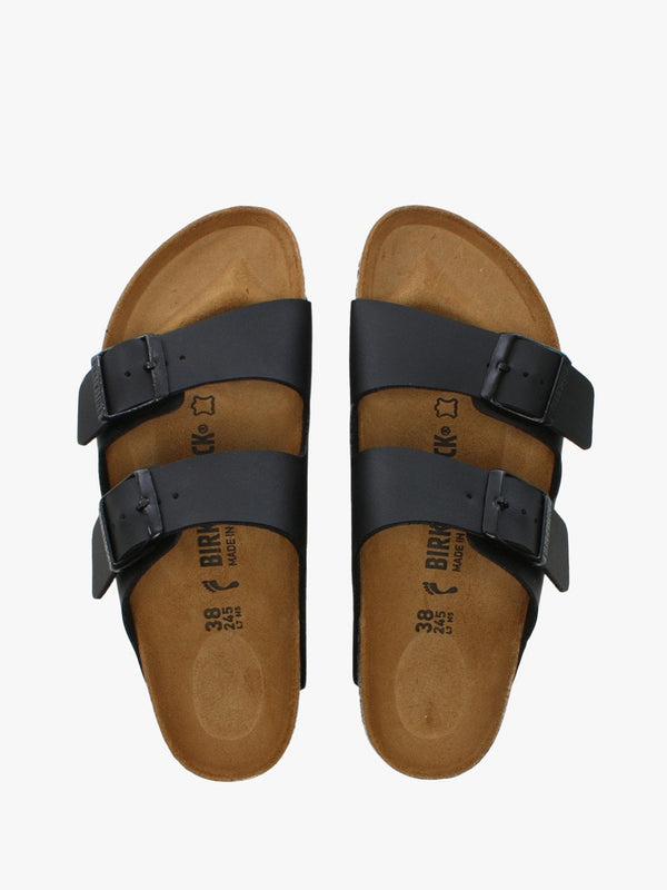 Arizona Birko-Flor Black Two Bar Mules