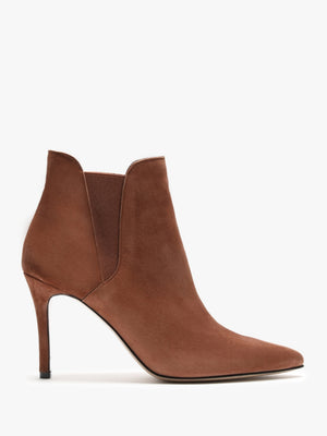Adril Tan Suede Ankle Boots