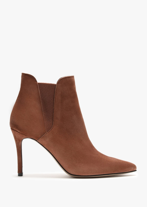 Adril Tan Suede Ankle Boots