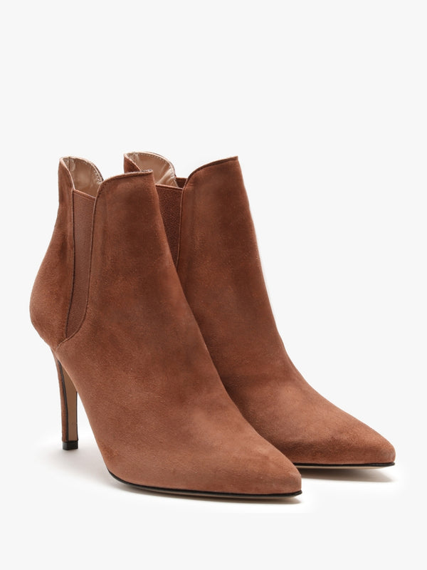 Adril Tan Suede Ankle Boots