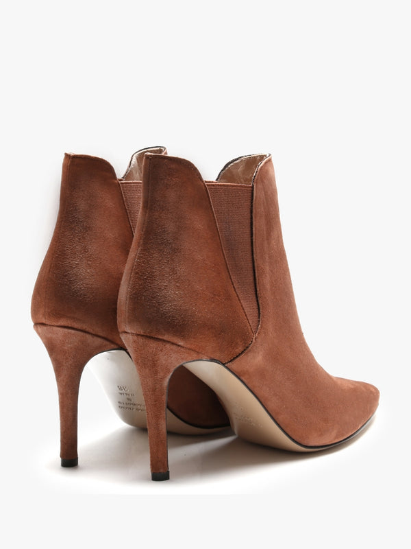 Adril Tan Suede Ankle Boots