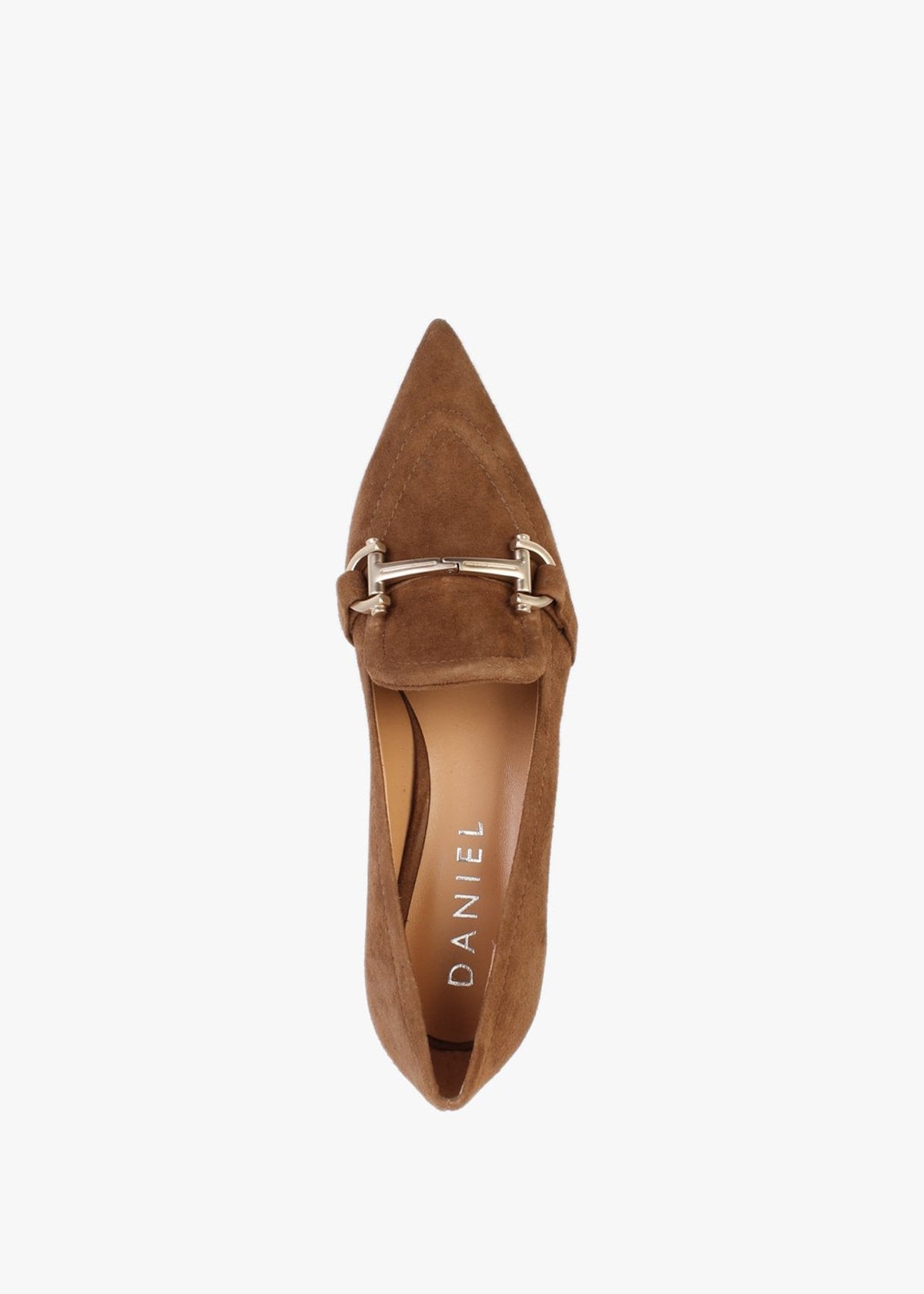 Nobuck Tan Suede Kitten Heel Court Shoes