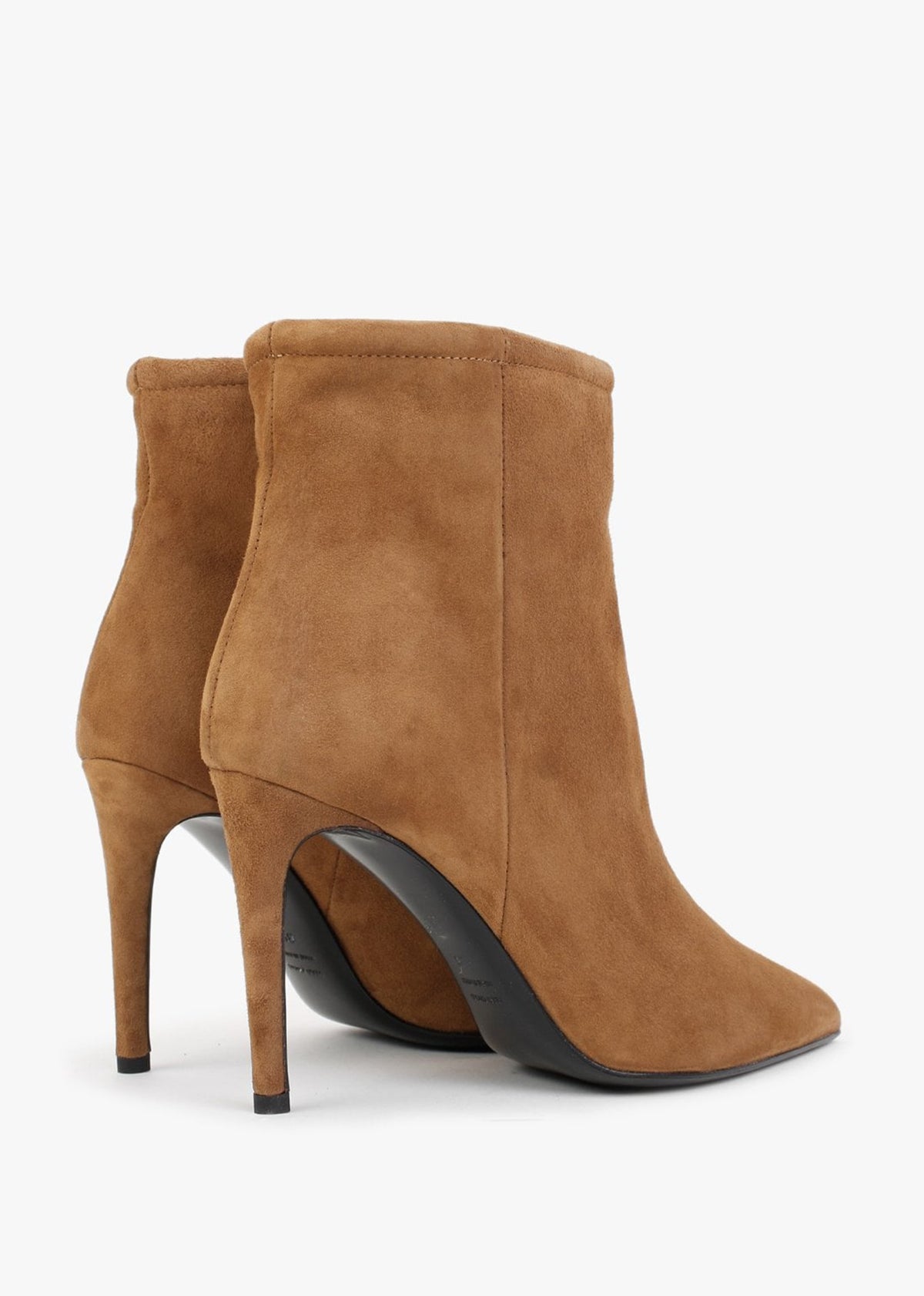 Nully Tan Suede High Heel Ankle Boots