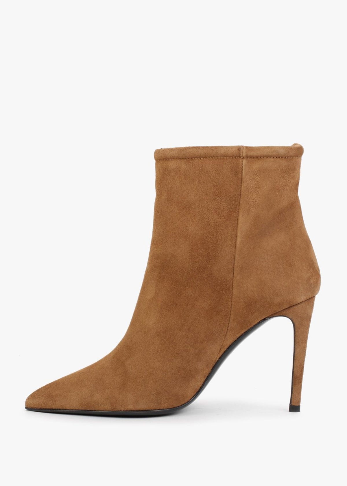 Nully Tan Suede High Heel Ankle Boots
