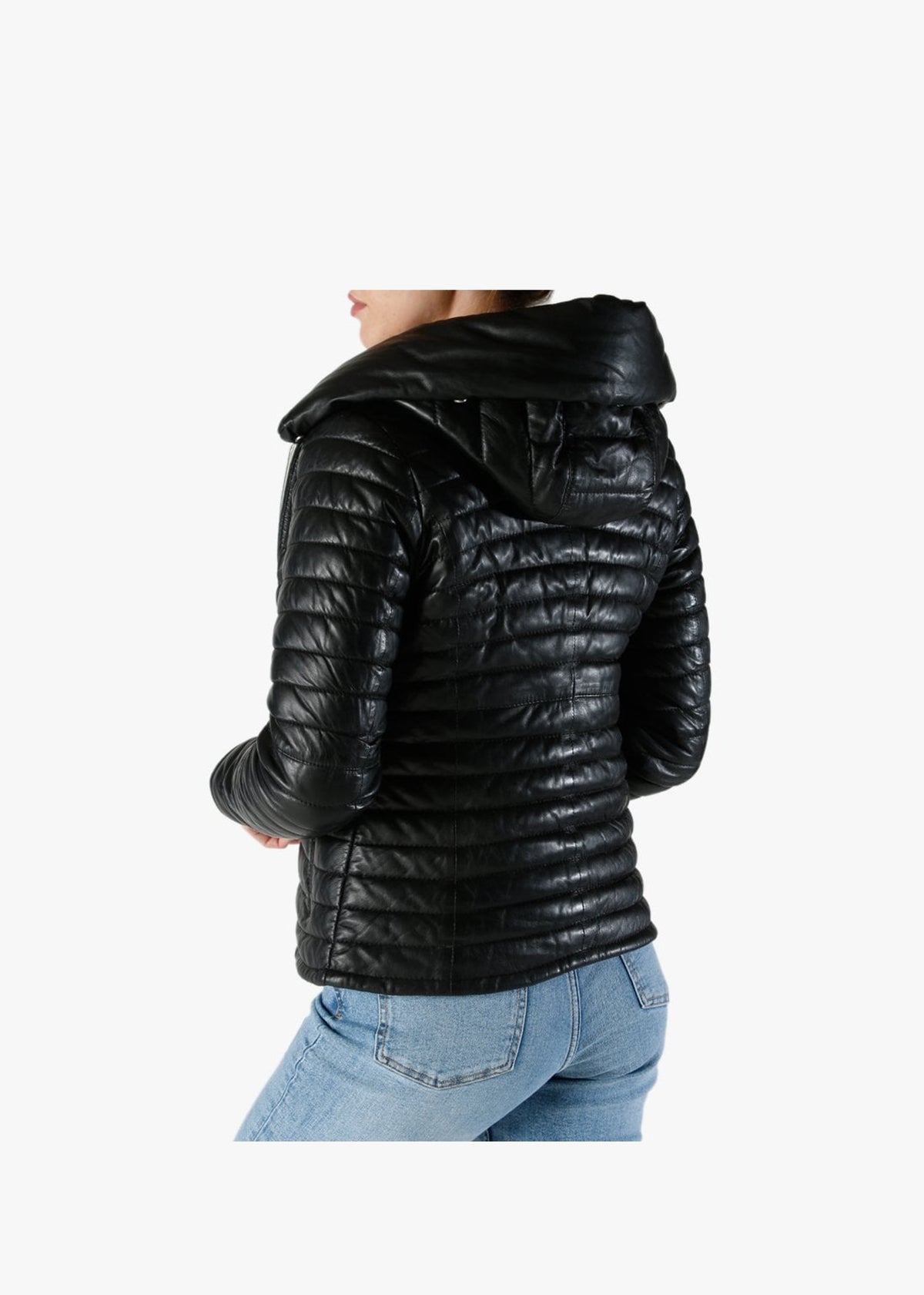 Hyper Quilted Black Leather Jacket