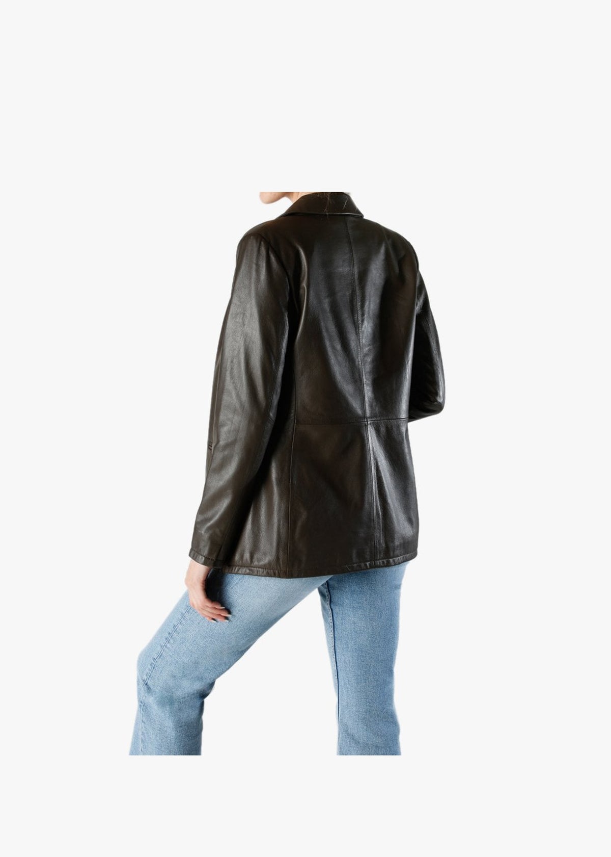 Meg Brown Leather Blazer