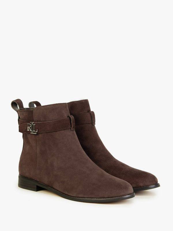 Briele Brown Suede Ankle Boots