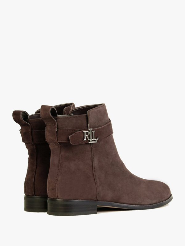 Briele Brown Suede Ankle Boots
