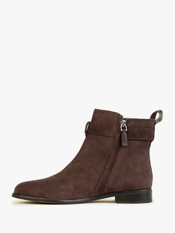 Briele Brown Suede Ankle Boots