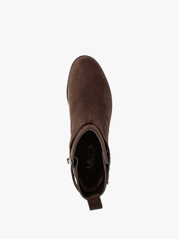 Briele Brown Suede Ankle Boots