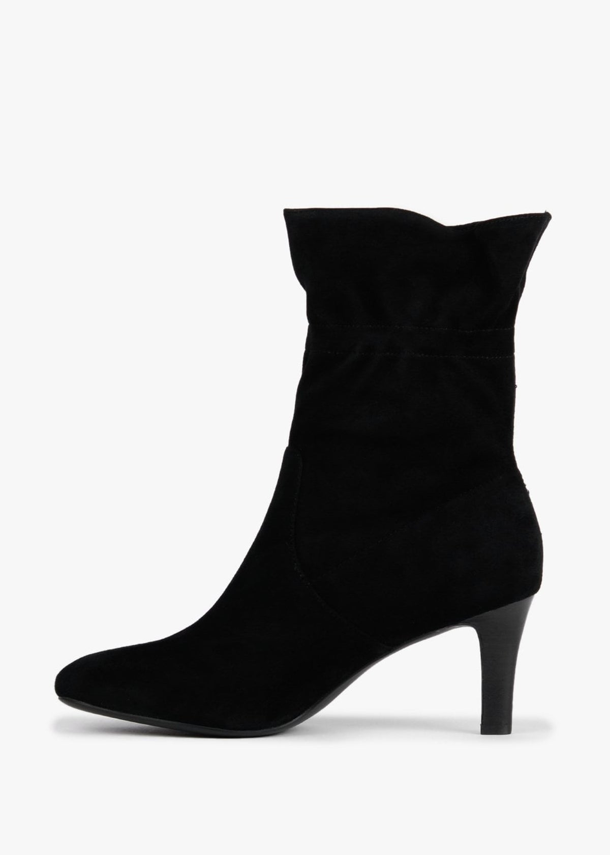 Candace Black Suede Ankle Boots