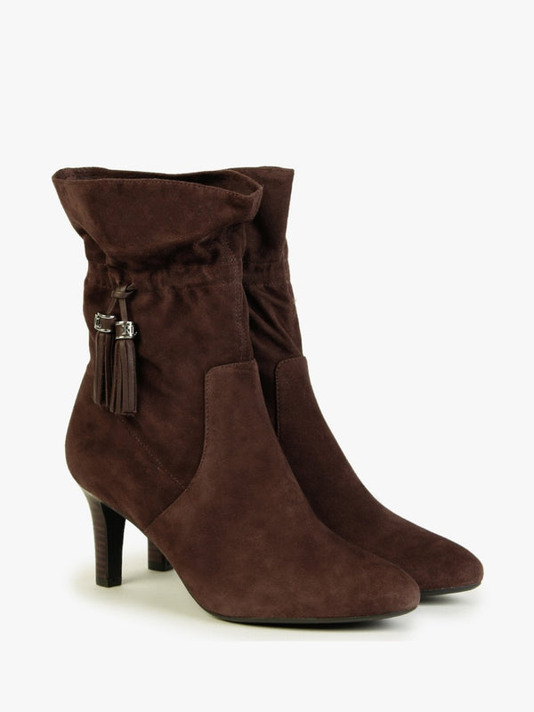 Candace Brown Suede Ankle Boots