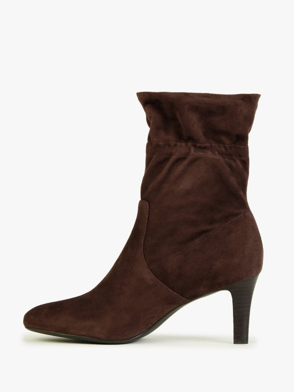 Candace Brown Suede Ankle Boots