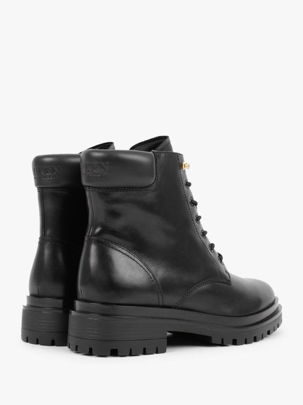 Carlee Black Leather Ankle Boots