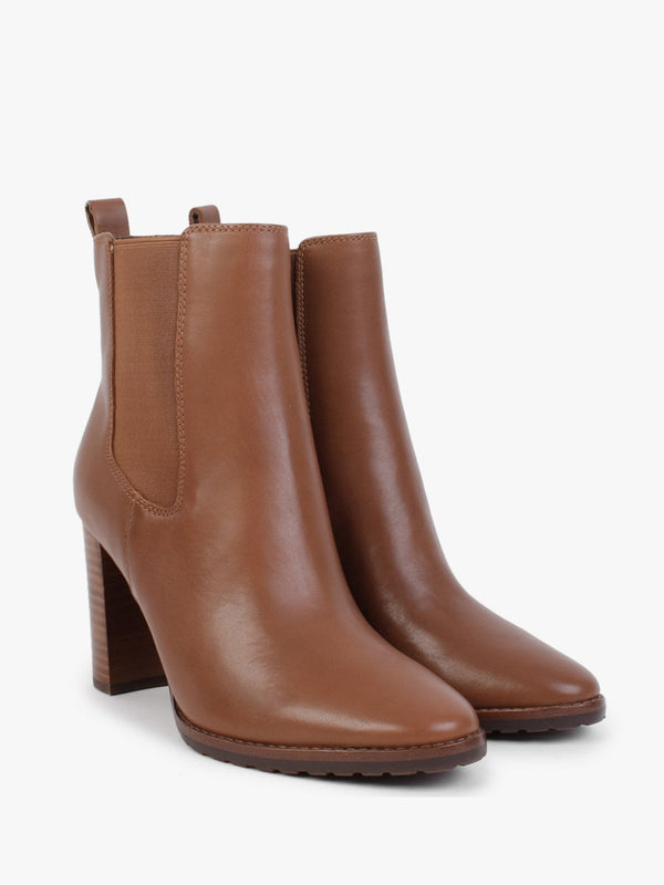 Mylah Polo Tan Leather Ankle Boots