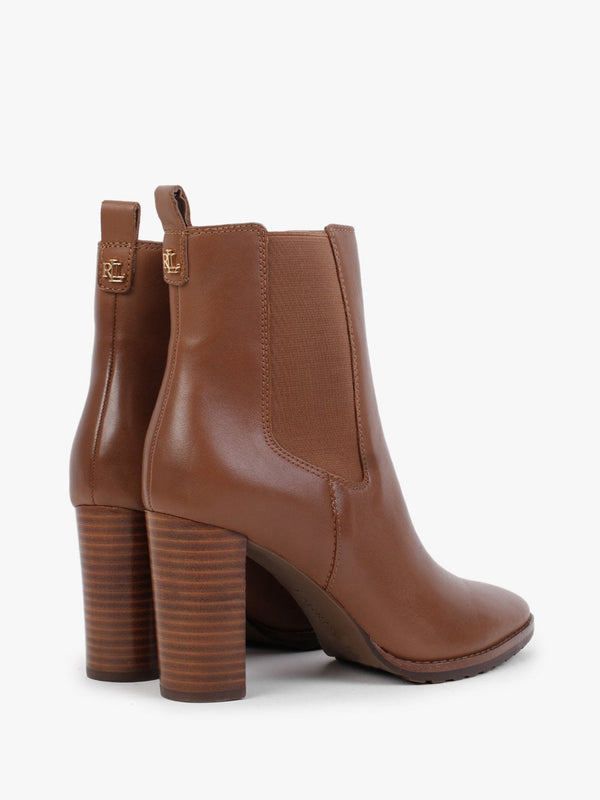 Mylah Polo Tan Leather Ankle Boots