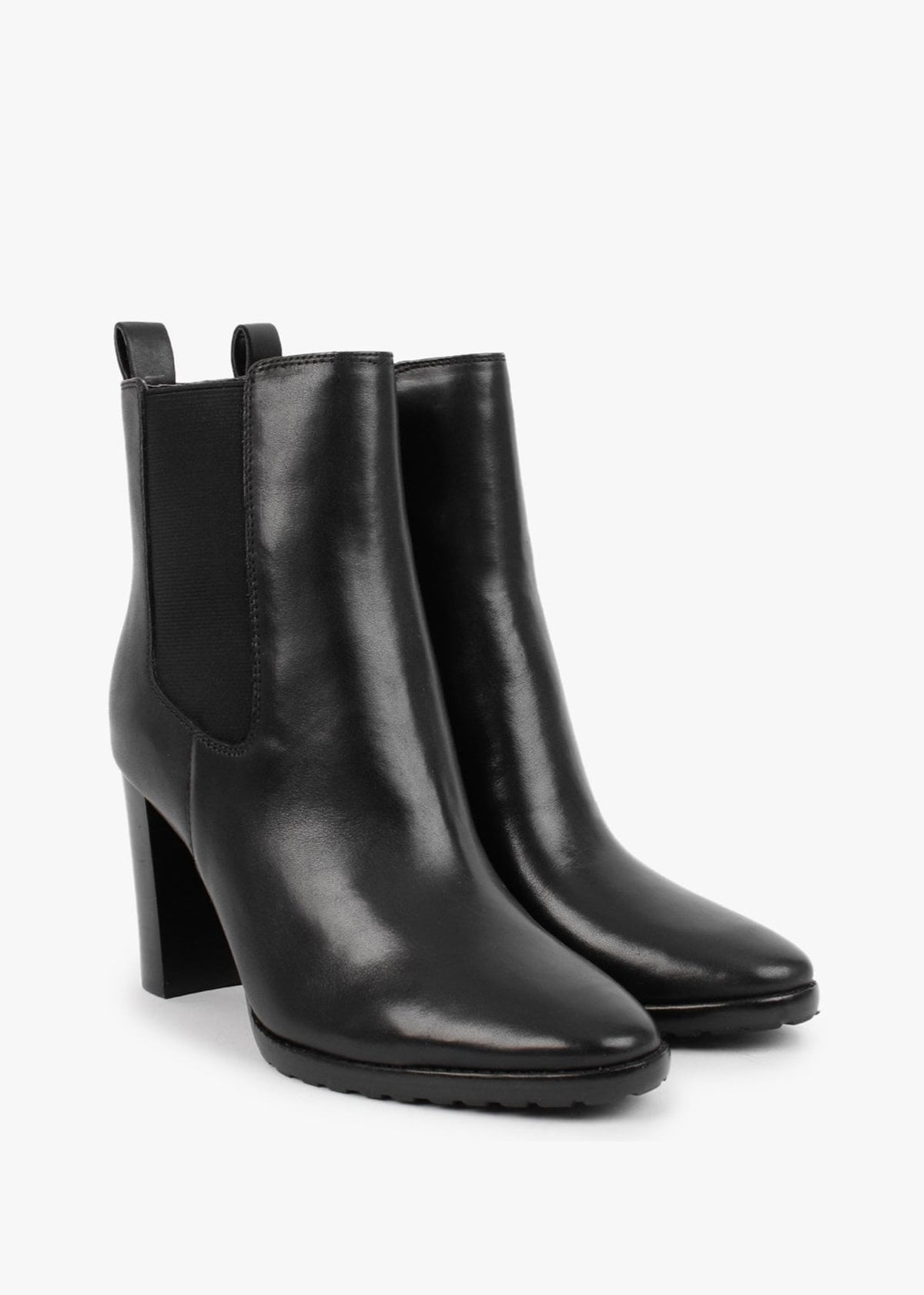 Mylah Black Leather Ankle Boots